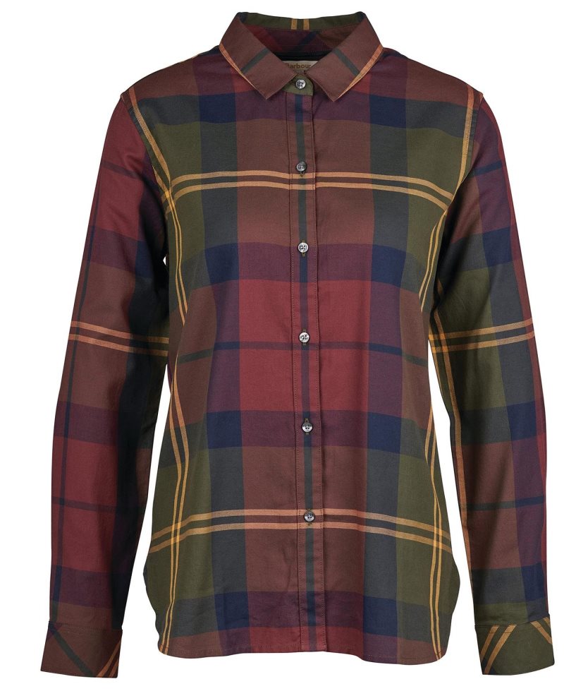 Blusas Barbour Moorland Shirt Mujer Verde Oliva | OCFD19358