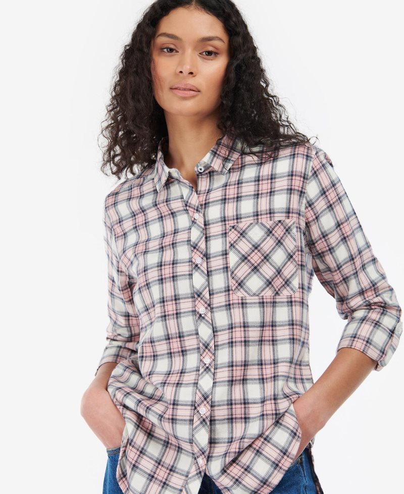 Blusas Barbour Shoreside Shirt Mujer Rosas | PBKJ42798