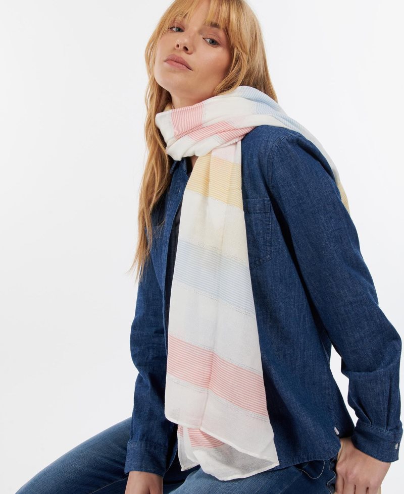 Bufandas Barbour Fareham Stripe Wrap Mujer Multicolor | XMQT42819