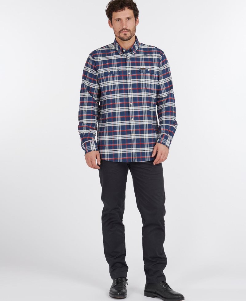 Camisas Barbour Barton Coolmax Hombre Gris | PJOH09164