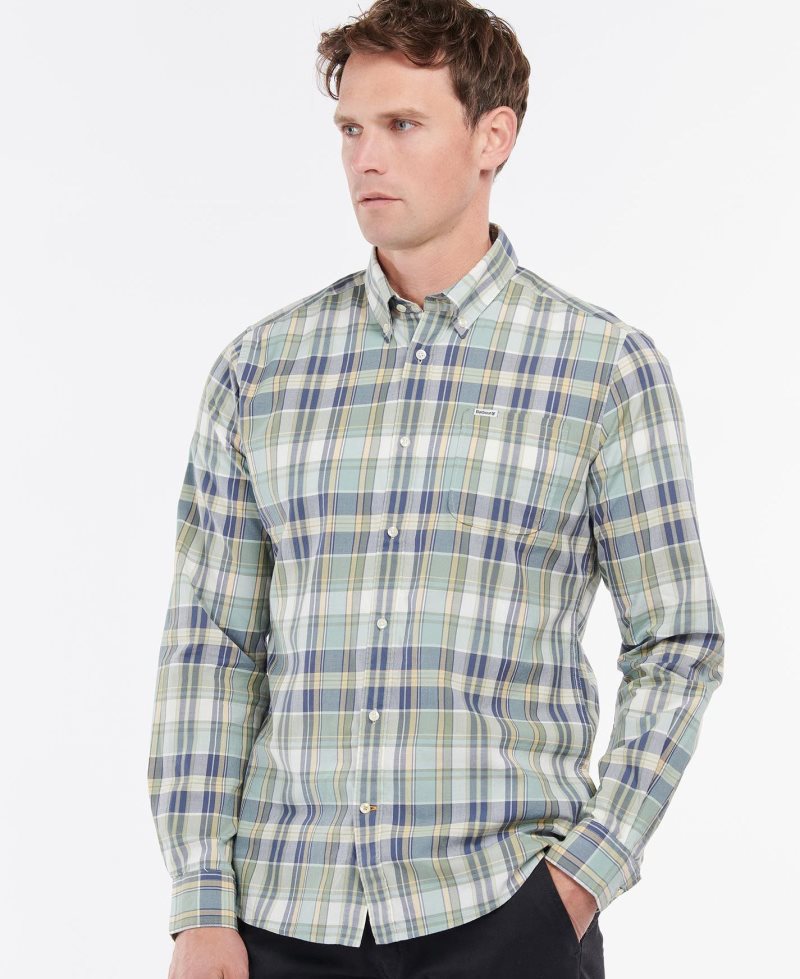Camisas Barbour Elmwood Tailored Hombre Azules | XTGQ61832