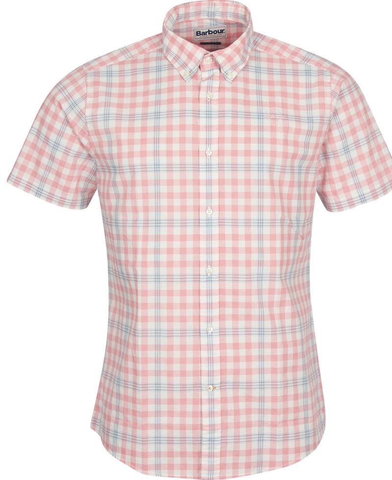 Camisas Barbour Middleton Corta Sleeve Tailored Hombre Rosas | AZWS71548