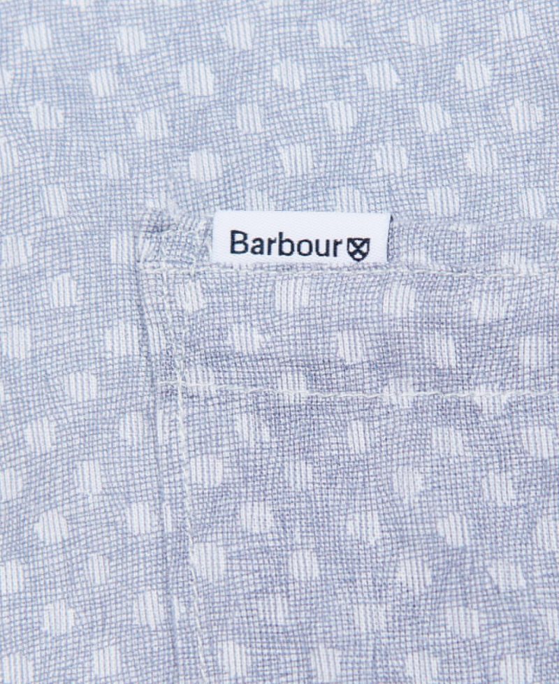 Camisas Barbour Spot Summer Fit Hombre Azul Marino | TOJU23596