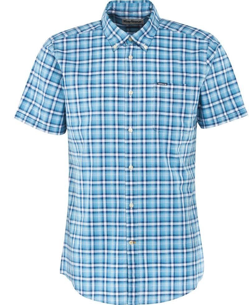 Camisas Barbour Whitsand Tailored Hombre Turquesa Claro | XTFN32876
