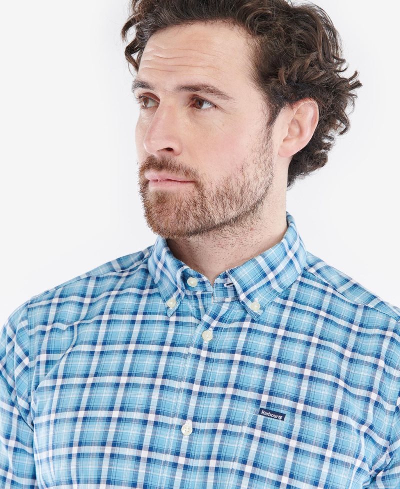Camisas Barbour Whitsand Tailored Hombre Turquesa Claro | XTFN32876