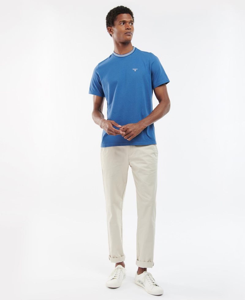 Camiseta Barbour Austwick Hombre Blancas | PKBS69530