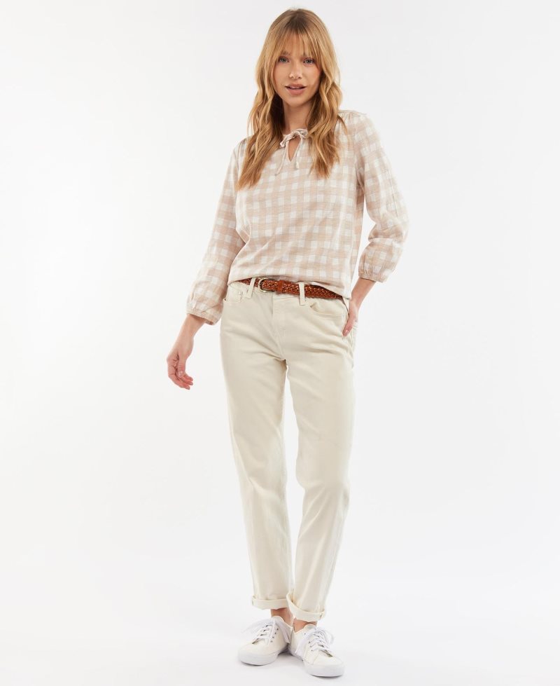 Camiseta Barbour Ember Mujer Blancas | QVXI82394
