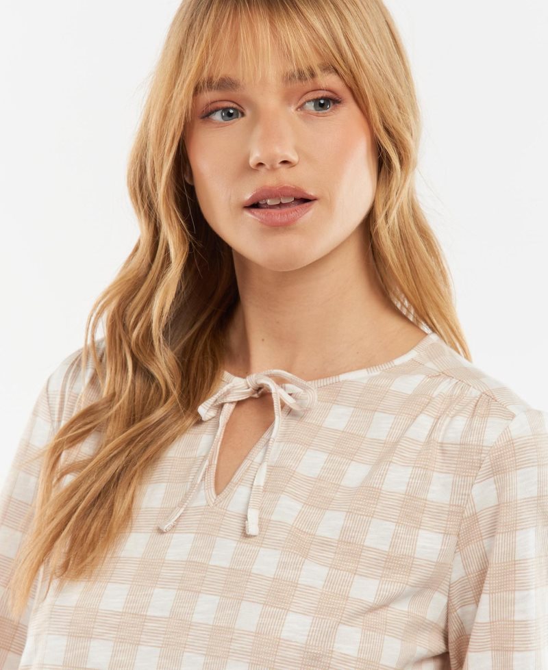 Camiseta Barbour Ember Mujer Blancas | QVXI82394