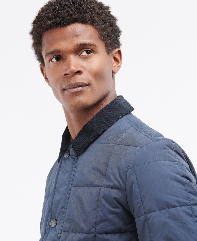 Chaqueta Acolchada Barbour Box Diggle Hombre Azul Marino | MURV83259