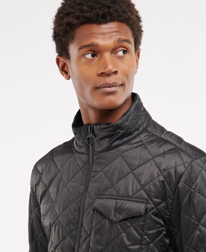 Chaqueta Acolchada Barbour City Hombre Negras | ZUHP91735
