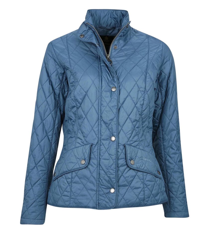 Chaqueta Acolchada Barbour Flyweight Cavalry Mujer Azules | LXQB28150