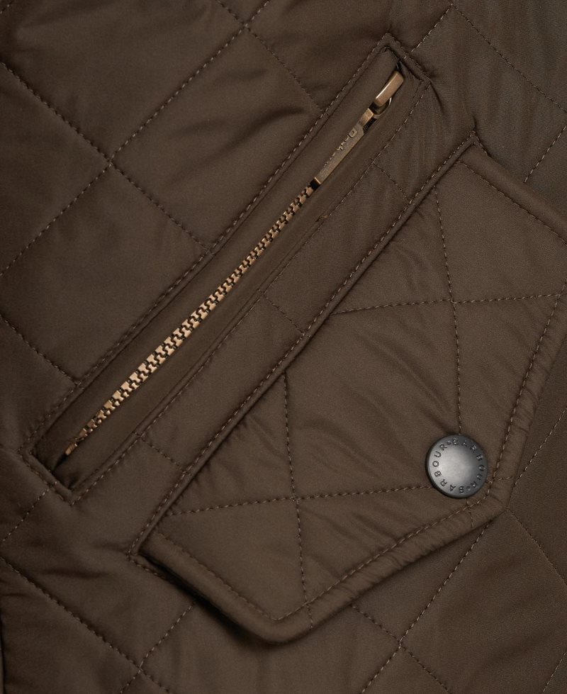 Chaqueta Acolchada Barbour Powell Hombre Verde Oliva | LWTK38194