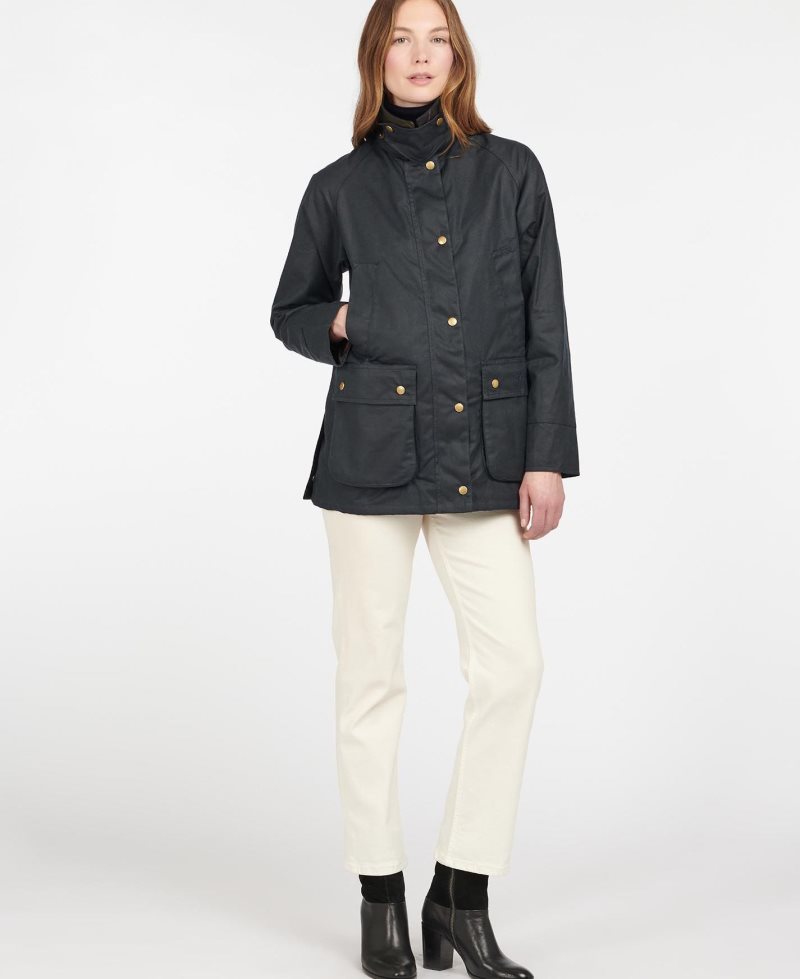 Chaqueta Encerada Barbour Acorn Algodon Mujer Verde Oliva | NLHS39178
