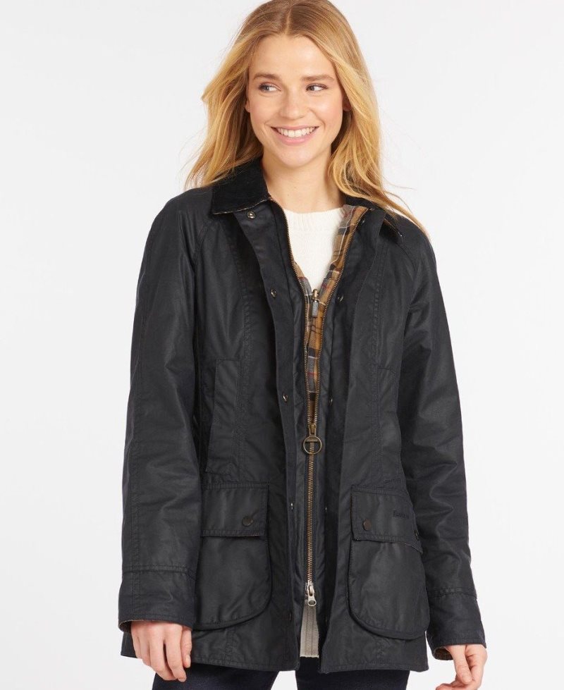Chaqueta Encerada Barbour Beadnell Mujer Negras | WYTK41753