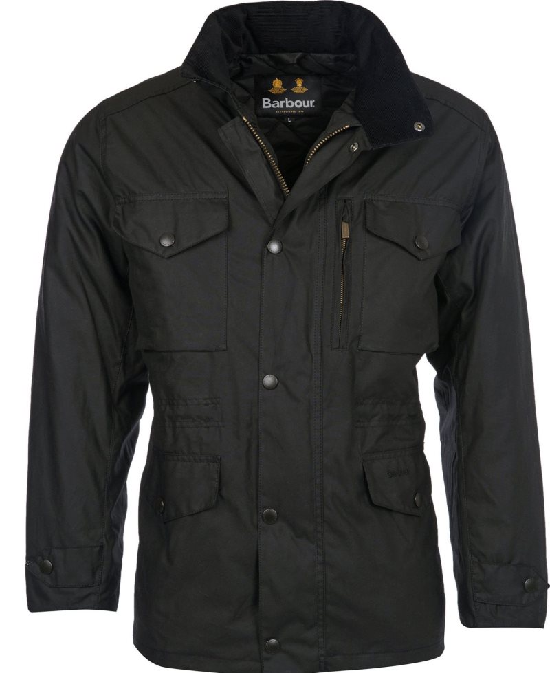 Chaqueta Encerada Barbour Sapper Hombre Verde Oliva | HJDE96483