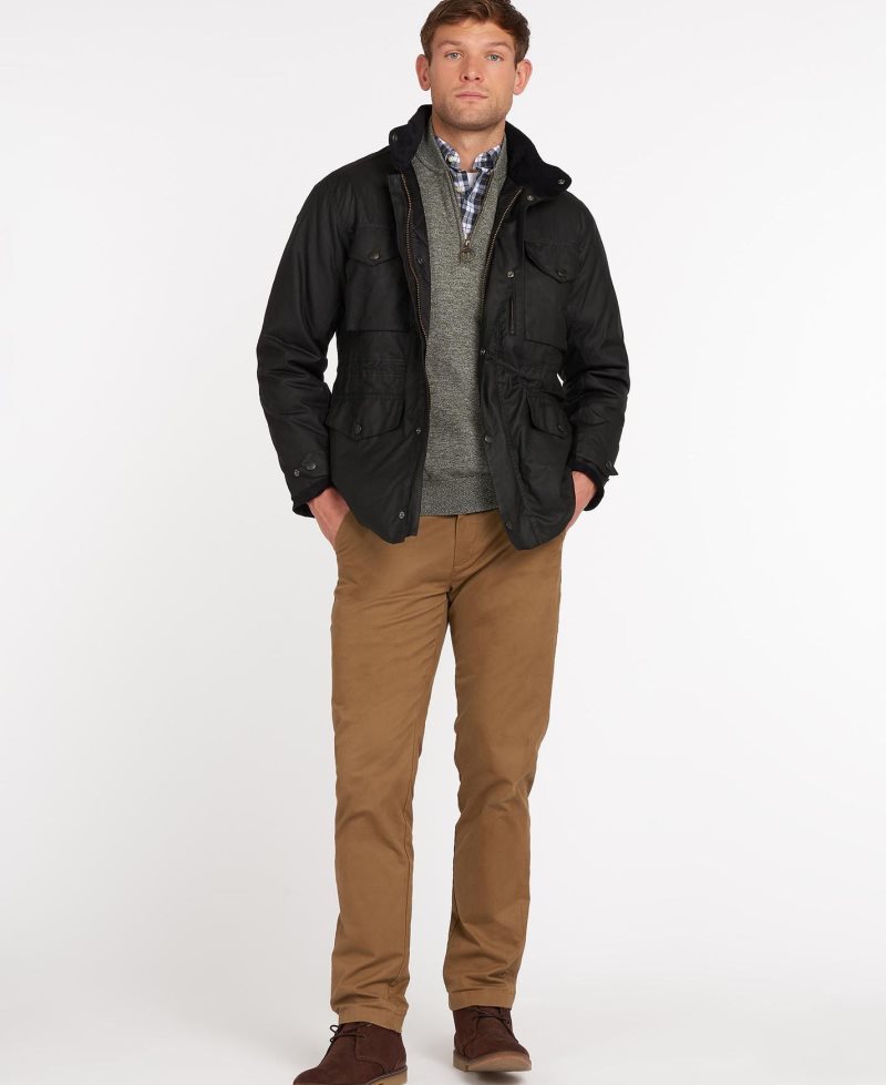 Chaqueta Encerada Barbour Sapper Hombre Verde Oliva | HJDE96483
