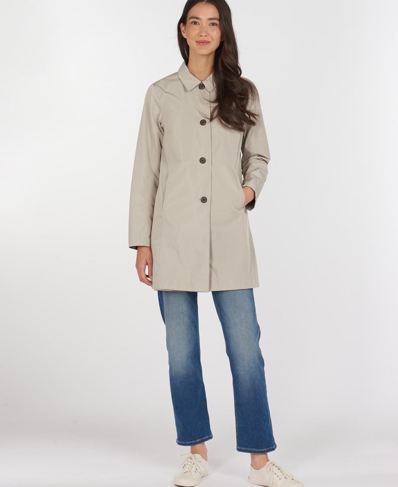 Chaqueta Impermeable Barbour Babbity Mujer Blancas | UCBI47089