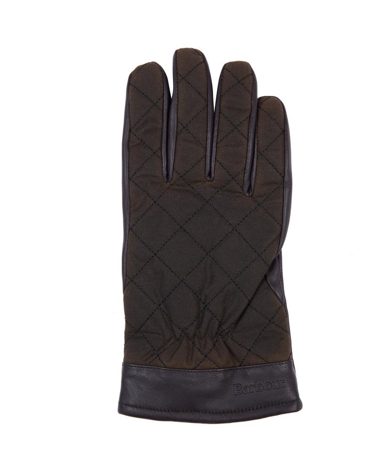 Guantes Barbour Dalegarth Hombre Verde Oliva Marrones | CYDB32068