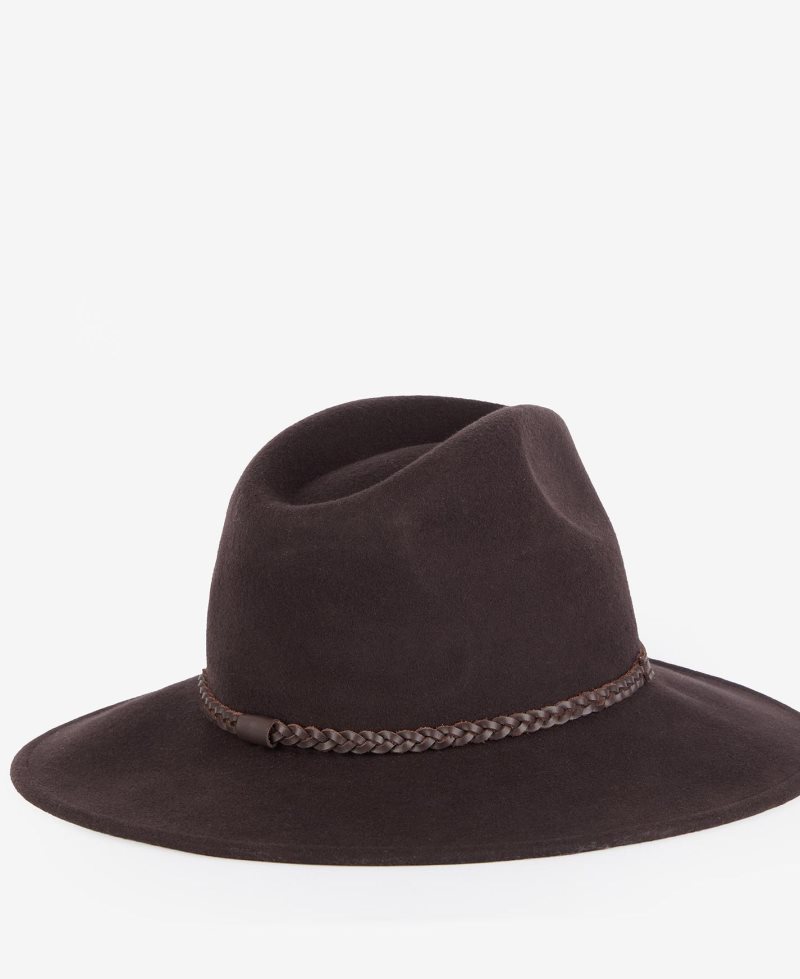 Sombreros Barbour Tack Fedora Mujer Marrones | NTJW97538