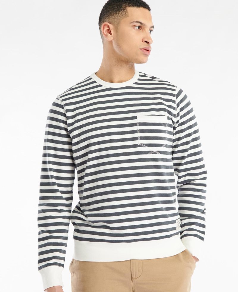 Sudaderas Barbour Durnage Crew Hombre Gris | UBNC26589