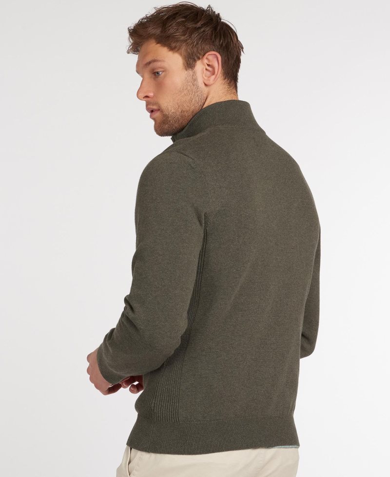 Suéteres Barbour Algodon Half Zip Hombre Gris | OATI73415