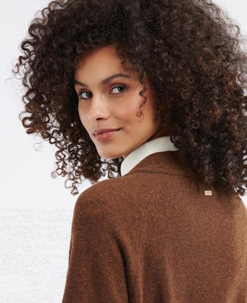 Suéteres Barbour Elena Cardigan Mujer Marrones | KEHA49327