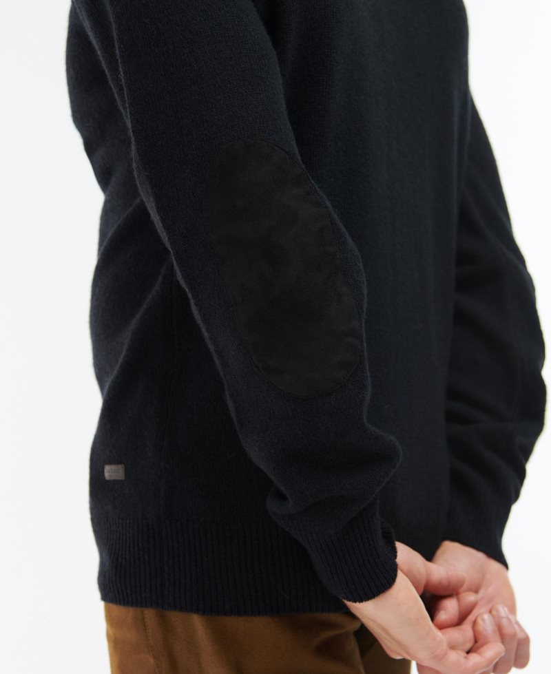 Suéteres Barbour Essential Elbow Patch Hombre Azules | HSFK08631