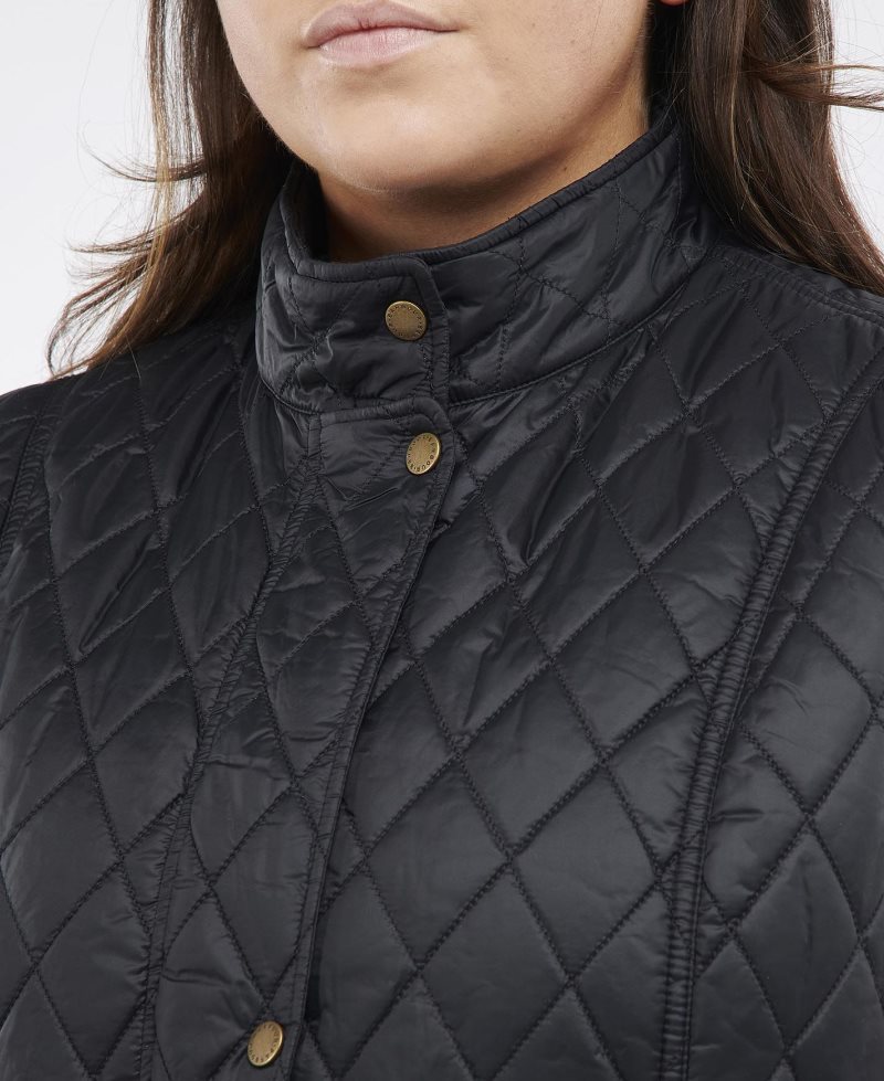 Talla Extra Barbour Plus Otterburn Gilet Mujer Negras | PXOZ26483